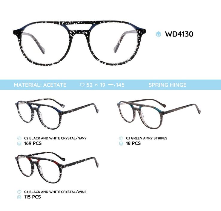 Plastic frames for glasses acetate material WD4130