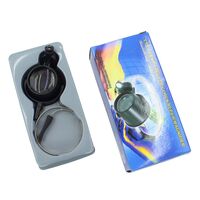 Portable pocket magnifier with backlight 13B-A, diameter: 21 mm, magnification: 15X