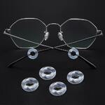 Силиконовый прозрачный клип на заушник, круг анти-падение, Ø15*5 мм, цена за пару