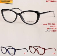 Plastic frames for glasses acetate material DIVERONA CX-17021