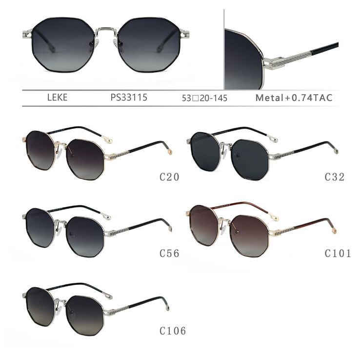 Polarized metal sunglasses Leke PS33115