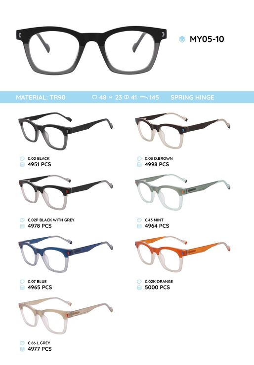 TR90 plastic eyeglasses frame MY05-10