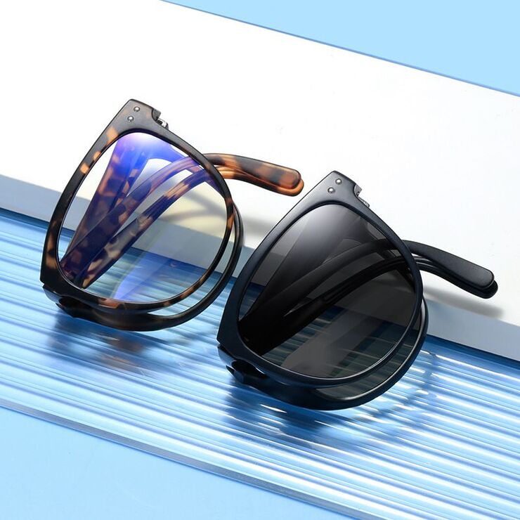 Очки фотохромные складные с защитой от синего цвета  KY6105-4变色