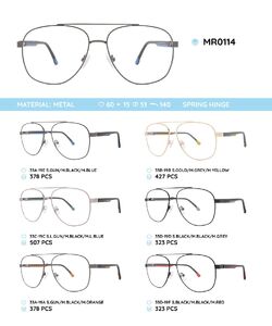 Металлическая оправа с дужками из пластика TR-90 MR0114