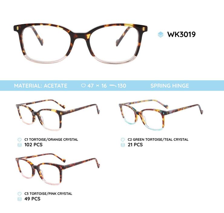 Детские пластиковые оправы из материала ацетат WK3019