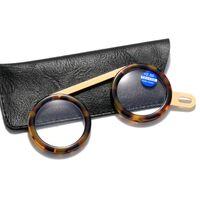 Metal eyeglasses for reading 818 Blue ray cut with soft case, diopters +2.50, PD62-64