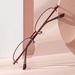 Металлические очки для чтения с защитой от синего света Blue Block FENQI F8346