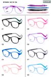 TR90 plastic eyeglasses frame for kids with silicone temple with memory (replaces spring hinge) + rubber band BY96006