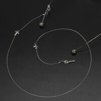 Металлическая нескользящая цепочка серебряного цвета, c крестом, для очков и масок GL587