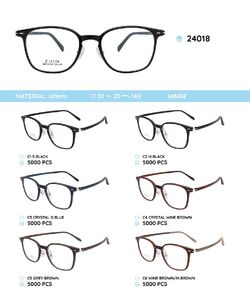 Plastic Ultem eyeglasses frame 24018