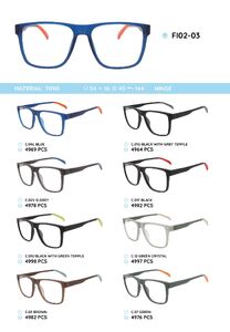 TR90 plastic eyeglasses frame FI02-03