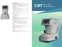 Авторефракератометр/авторефрактометр COT AR(K)7610