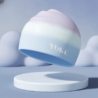 Шапочка для плавания силиконовая водонепроницаемая женская GJ009-YU, 21*24 см