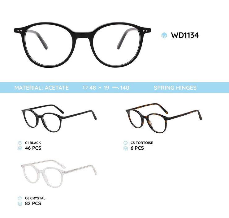 Plastic frames for glasses acetate material WD1134