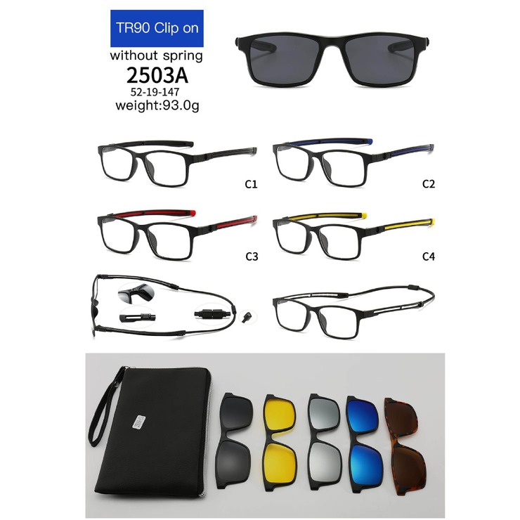 El Dorado frames with polarized sunshades set (clip-on) on magnet 2503A (5 pieces) 