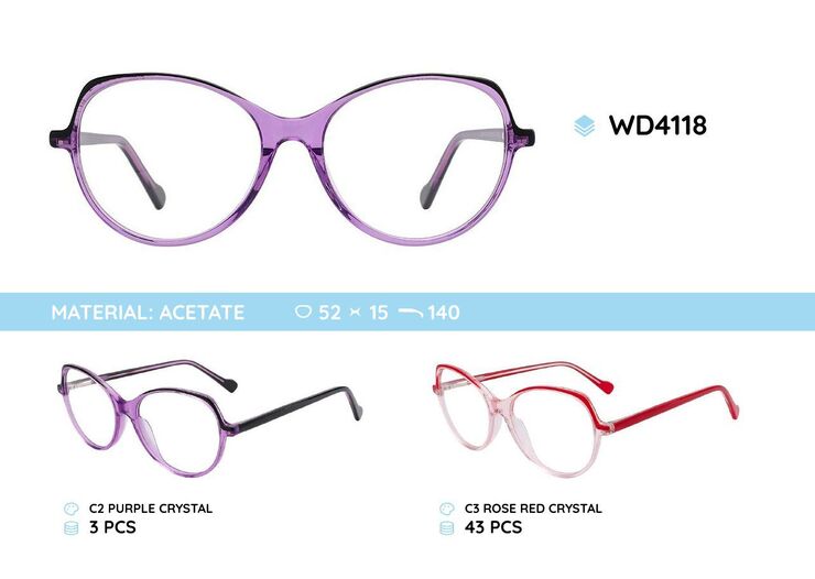 Plastic frames for glasses acetate material WD4118