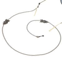 Металлическая нескользящая цепочка бронзового цвета, c совой, для очков и масок GL114