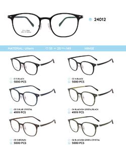 Plastic Ultem eyeglasses frame 24012