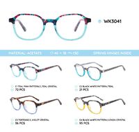 Acetate plastic frames for kids, with spring higes WK3041