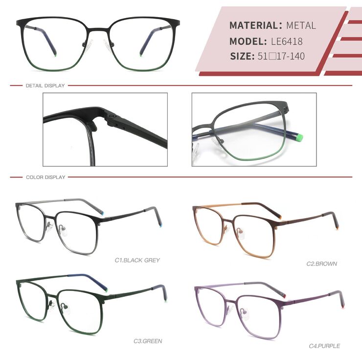 Оправа металлическая LE6418-DA