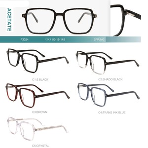 Acetate plastic frames for glasses with spring hinges Big City F3024