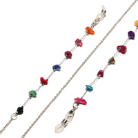 Золотая цепочка для очков с жемчугом в форме риса GS061