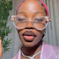 Очки пластиковые женские с защитой от синего света и стразами 2214镶钻-PN