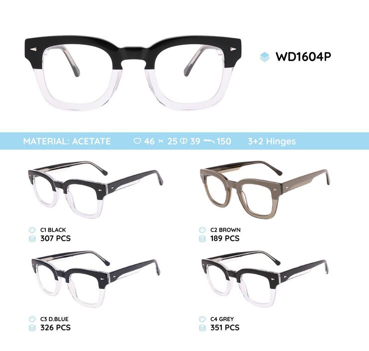 Plastic acetate eyeglasses frame WD1604P