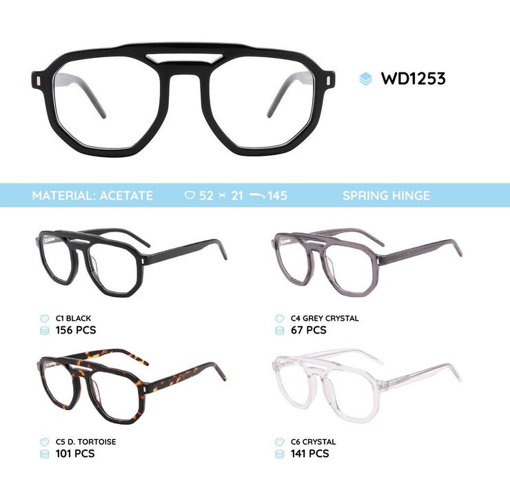 Plastic frames for glasses acetate material WD1253