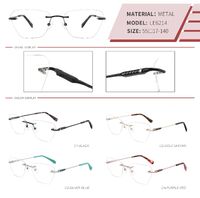 Оправа металлическая безободковая на винтах женская с флексом LE6214-DA