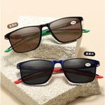 Очки из материала TR90 для чтения, фотохромные с защитой Blue ray cut, диоптрии от +1.00 до +4.00, РМЦ=62-64, KY1118-4变色老花